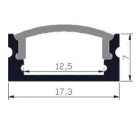 Licht-Aluminiumprofil-Luftfahrt Milewood LED 6063 17.3x7mm