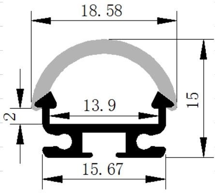 V0 führte AluminiumAluminiumlegierung der verdrängungs-Luftfahrt-6063 18,58 x 15 Millimeter
